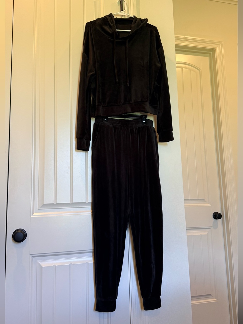 HYFVE Black Velour Hoodie & Joggers Set